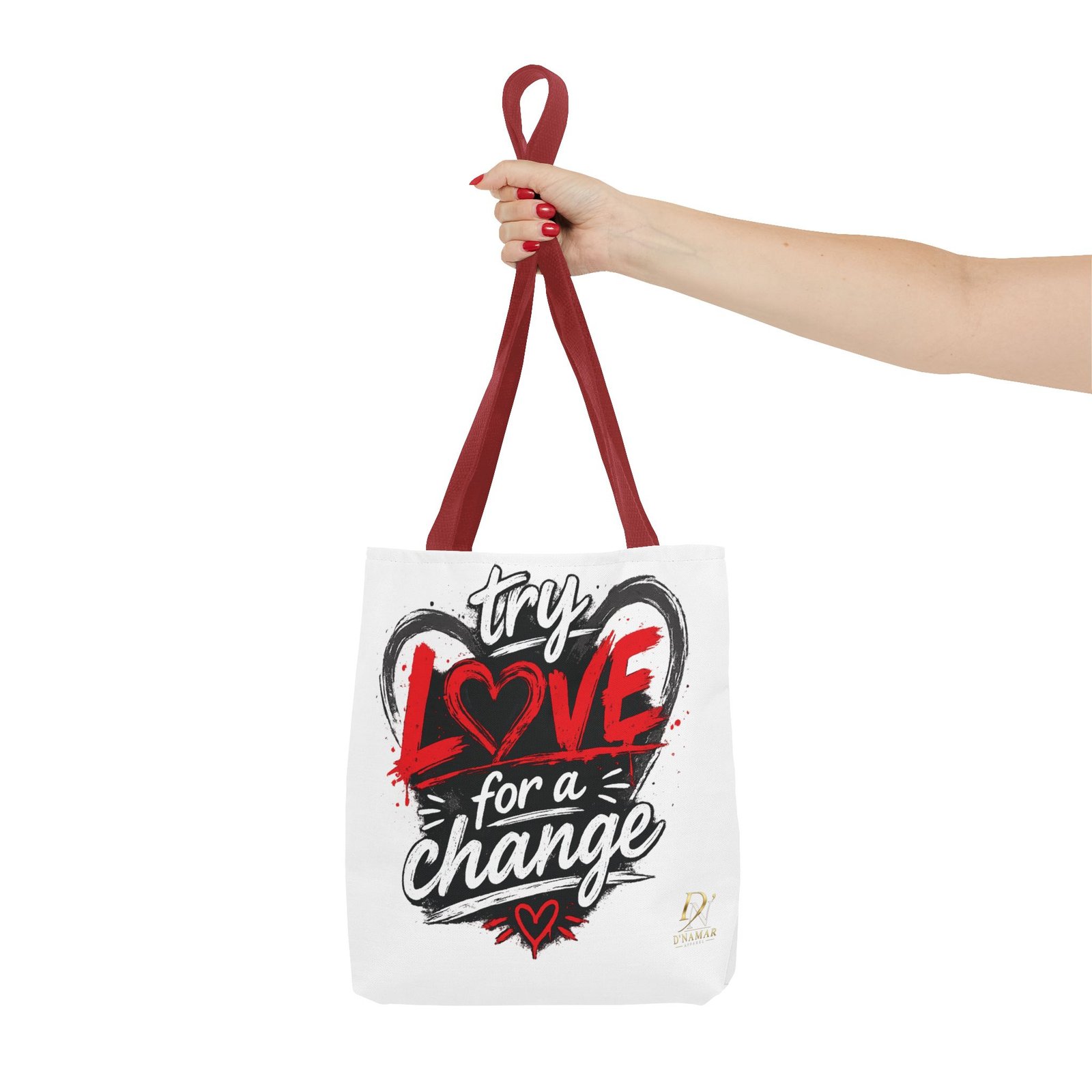 Try Love for a Change Tote Bag — Inspirational 'Be the Reason Someone Believes in Love Again' Canvas Tote - Image 8