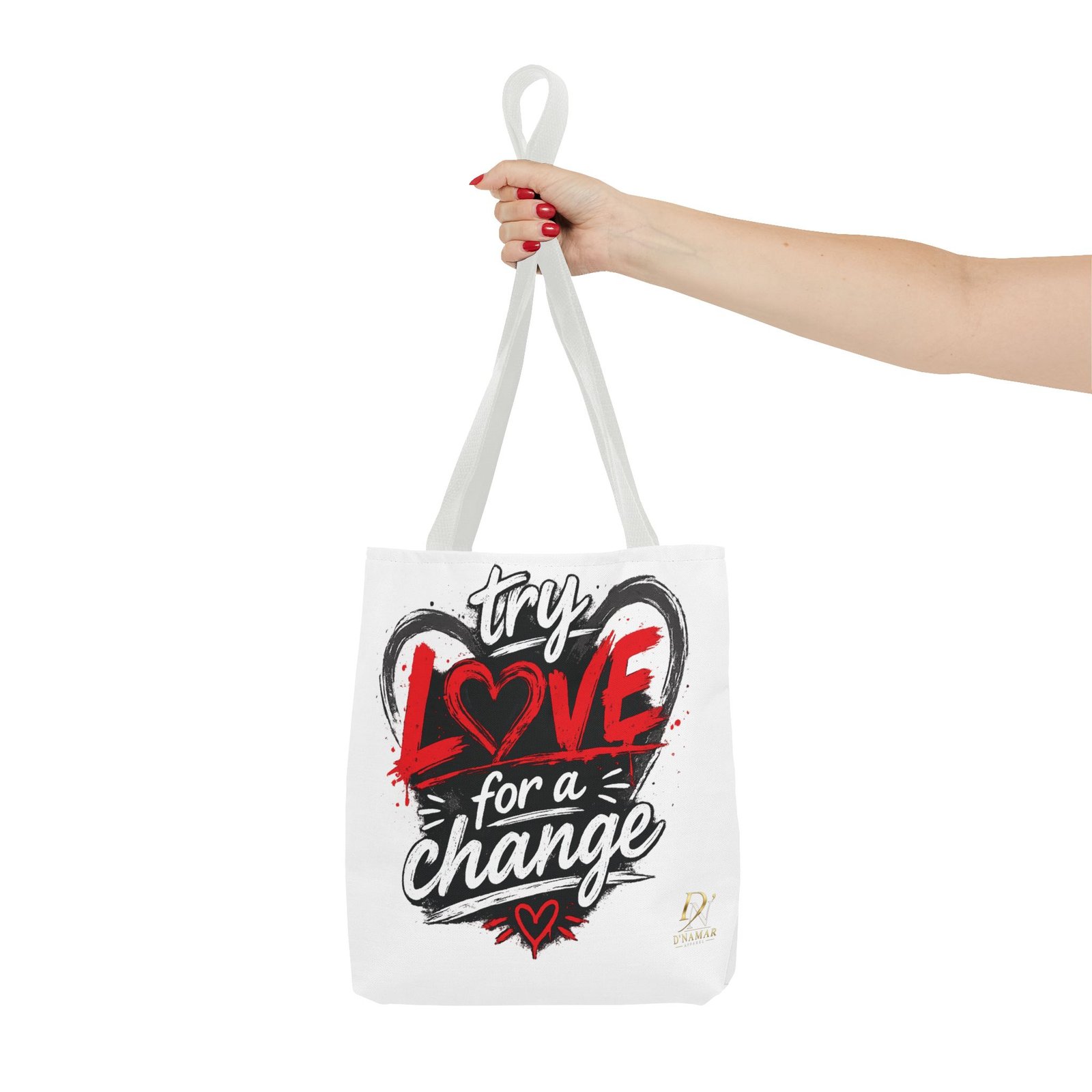Try Love for a Change Tote Bag — Inspirational 'Be the Reason Someone Believes in Love Again' Canvas Tote - Image 12