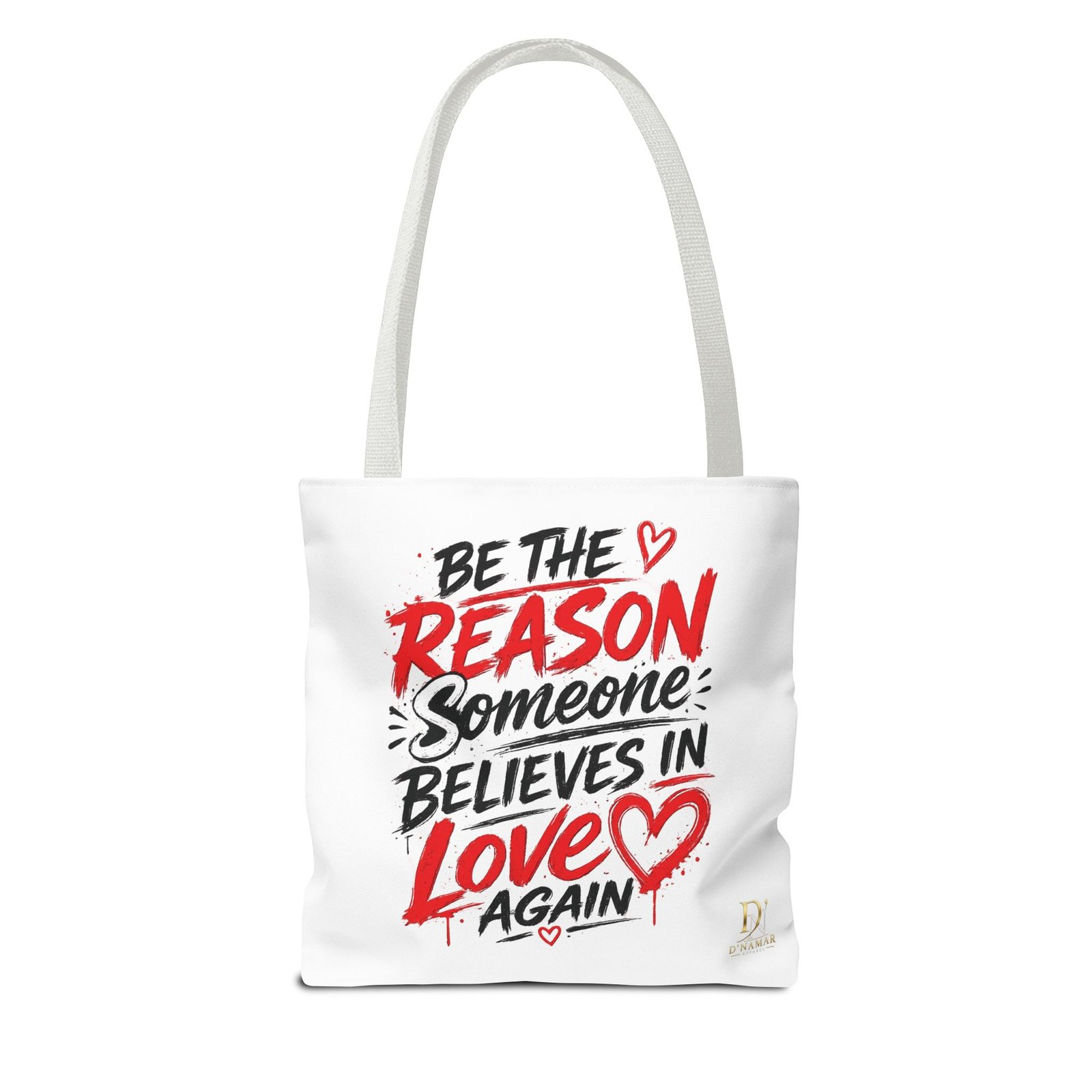 Try Love for a Change Tote Bag — Inspirational 'Be the Reason Someone Believes in Love Again' Canvas Tote - Image 10