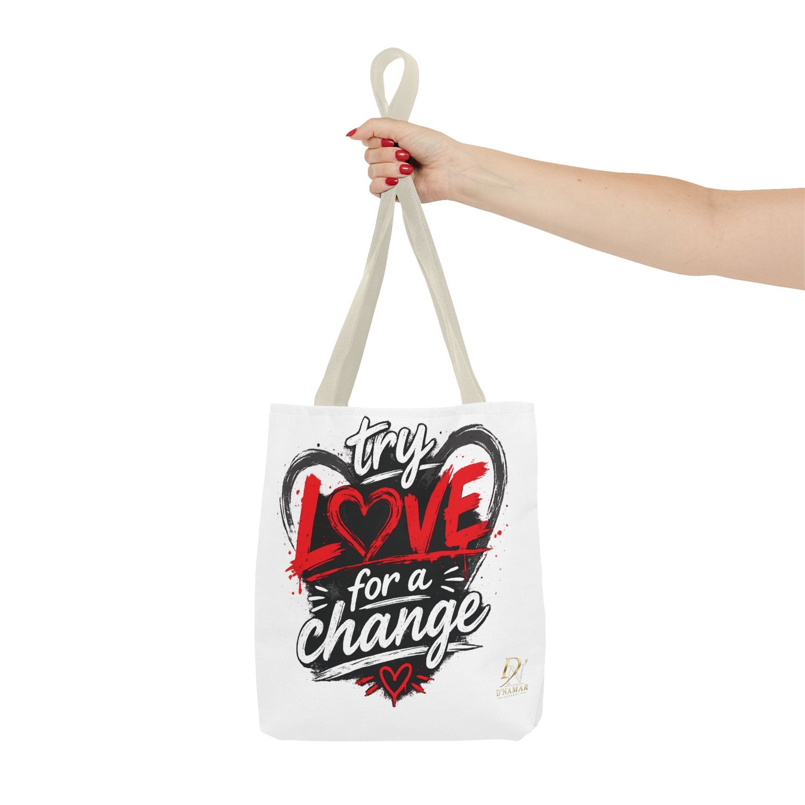 Try Love for a Change Tote Bag — Inspirational 'Be the Reason Someone Believes in Love Again' Canvas Tote - Image 16